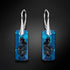 Серебряные серьги "Augošais Kristāls II (Bermuda Blue)" с кристаллами Swarovski™